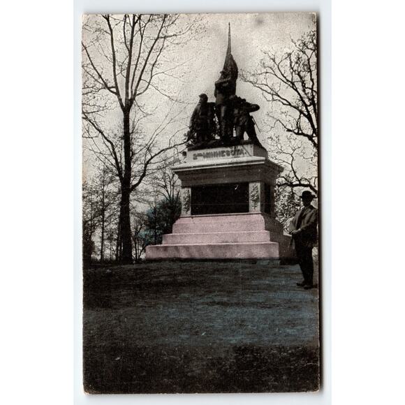 Lookout Mountain Civil War Monument Vintage Black & White Postcard - Picture 1 of 2